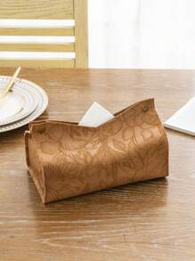 Stück/2 Stücke/5 Stücke/10 Stücke einfarbige Taschentuchbox mit Blumenmuster, PU-Leder geprägt, modern, skandinavisch, V-förmig, wasserdicht, aufrecht stehender Taschentuchhalter für den Schreibtisch, geeignet für Büro, Esszimmer, Bar, Wohnzimmer, Schlafzimmer, Badezimmer, für Zuhause, Küche, Schlafzimmer, Wohnzimmer, Esszimmer, Wohnaccessoires, dekorative Box, Hochzeitsgeschenk für Frauen, für Sommerreisen, Urlaub, Festivals - Khaki - Übersicht 15