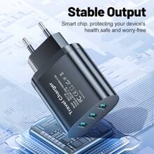 XJDR 1 st. 3-in-1-oplader compatibel met iPhone 15 14 13 12-oplader Supersnelle oplader Drie-poorts USB-wandlader