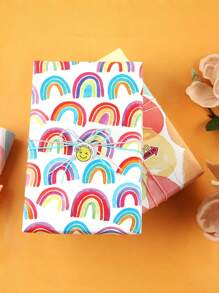 1pc Rainbow Gift Wrapping Paper, Children's Day Birthday Gift Packaging, Baby Shower Party Box Wrap