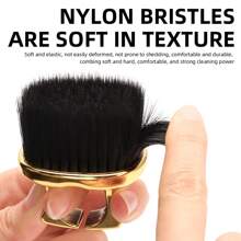 1 件装 环颈除尘梳 理发师去除松散头发刷 剪发刷 软毛清洁刷 美发工具 - 彩色 - 查看 4