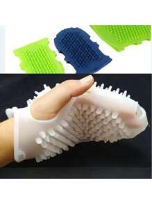 1 只硅胶按摩手套 - 防过敏经络刷、全身去角质水疗刷、手动沐浴刷，用于皮肤再生，无需电池 - 彩色 - 查看 6