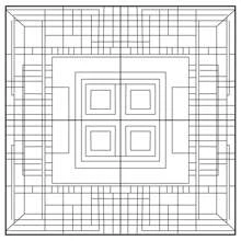 1 pieza Libro para colorear de adultos con patrón geométrico, papel talla grande grueso actualizado de 120g, versión 2025, 7.9*7.9 pulgadas, 24 páginas, impresión de un solo lado, patrones elegantes, regalo relajante para el Día de San Valentín, cumpleaños, Pascua y otras fiestas