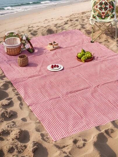 1 pezzo Tovaglia per picnic con stampa a scacchi, decorazione per picnic all'aperto
