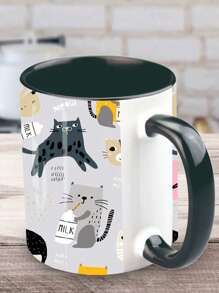 One Piece Personalized Custom Pink Coffee Mug, Personalized Name Cat Mug, Personalized Mug, Cat Lover Gift For Her, Cat Mom Daughter Birthday Gift, Gift For Family, Friends, Mother's Day Gift, Easter Gift, Halloween Gift, Christmas Gift