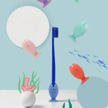 6pcs Silicone Fish-Shaped Toothbrush Covers, Anti-Dust Anti-Pollution Toothbrush Protectors, Portable Travel Toothbrush Cases, Also Can Be Used As Toothbrush Holders, Bathroom Useful Tools Back To School