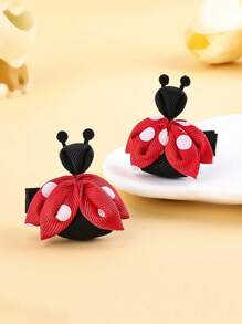2pcs Cute Ladybug Hair Clips For Children Girls, No Trace Hairpin With Animal Shape, Hair Accessories For Kids And Toddlers - Multicolor - View 8