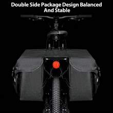 NEWBOLER 自行车后座包 25L 大容量户外行李袋单车山地车公路车后备箱双鞍袋 - 黑色 - 查看 5