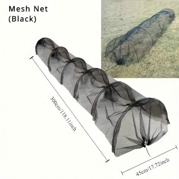 Multi-Purpose Foldable Garden Tunnel With PVC Frame And Insect Netting, UV Protection, Bird And Insect Barrier, Durable, For Vegetable And Fruit Protection, Chicken Coop Fencing, And Shade Cloth Cover, Suitable For Backyard Farms And Greenhouses.