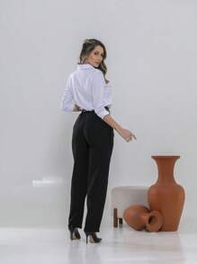 Twill Dress Pants C3097 - Negro - Ver 6