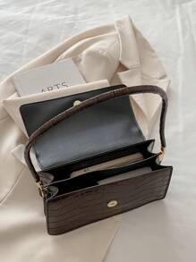 New Fashion Crocodile Pattern PU Leather Women Handbag, Korean Style Underarm Crossbody Shoulder Bag