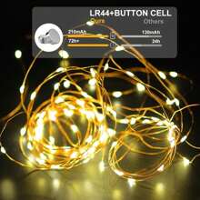 [3/7/12pcs & 3 Modes]7ft 20LED Twinkle String Lights, Battery Powered, Waterproof Silver Wire, Suitable For Nursery Decor, Indoor Mason Jar Decor, DIY Wedding, Christmas Decor (White, Warm, Colorful) - Multicolor - View 6