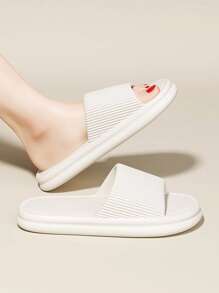 Trending Unisex Slippers, Lightweight EVA Non-Slip Indoor Bathroom Sandals, Suitable For Home, Beach, Shower - Khaki - View 6