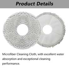 Replacement Parts Compatable For Xiao Mi Mijia Omni 2 C102CN/B101CN/B116/X10+/X20+ Sweeping Robot,Accessories 3-In-1 Removable Brush/Main Brush/Roller Brush,HEPA Filter,Side Brush/Edge Brush/Coner Brush And Microfiber Mop Cloth/Mop Rag.