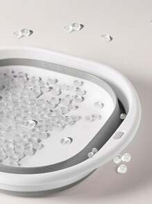 足浴盆、便携式足疗足浴盆、塑料足浴盆、折叠式足浴足疗盆、折叠式浴缸、洗衣盆、洗衣篮、洗碗盆、节省空间的储物容器、便携式折叠式硅胶盆、折叠式洗脸盆、足浴桶、家用小腿深桶、旅行便携式洗脚盆、折叠式按摩足浴盆、足部护理工具、家庭必需品返校 - 多色的 - 查看 5