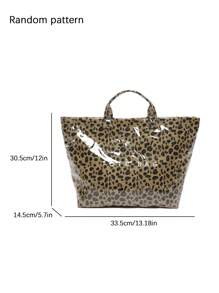 Large Capacity Transparent Jelly Bag PVC Material Tote Bag, Fashion Retro Street Casual Handbag, Japanese Slouchy Style Highly Attractive Women's Bags, Suitable For College Students Going To School Classes Commuting To Work Shopping - Multicolor - View 6