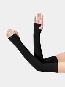 1 Pair Soft Ice Silk Sleeves For Women & Men, Ice Sleeves For Sunscreen, Driving, UV Resistant, Casual Wear - Multicolor - View 9