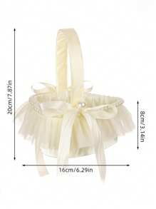 2pcs Set Western Wedding Flower Girl Flower Basket, New Style Marriage Basket For Petal Throwing Summer Birthday Gifts Beach Back To School School Supplies Room Decor
