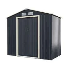 GOFLAME  7FT X 4.3FT Outdoor Storage Shed Large Tool Utility Storage House With Sliding Door - Grey - View 5