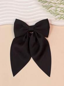 1/4/10pcs Large Bow Hair Clips, Soft Long-Tailed Bow Hairpins, Vintage Metal Hair Clip Silk Hair Clip, Elegant Hair Accessories, Great Gift For Girls Claw Clips Hair Claws Hair Barrettes, School Stuff