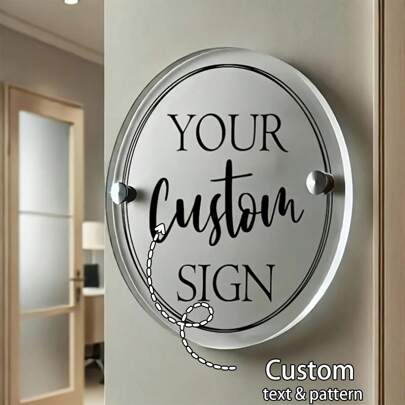 1 Letrero de acrílico personalizable - Números de puerta personalizados, decoración de pared para oficina y hogar, material PMMA duradero, con soporte de montaje - Adecuado para uso comercial y residencial - Suministros de oficina y señalización comercial, decoración de apartamentos