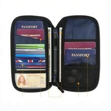 Lightweight Multi-Function Wallet Card Case Travel Passport Wallet Family Passport Holder RFID Blocking Waterproof Bag Document Organizer For Women And Men Travel Essentials Travel Accessories Travel Must Haves - Multicolor - View 5