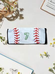1pc Custom Text/LOGO Personalized Sports Women's Headband, Colorful Stripes Softball Shape Design Non-Slip Headband Hair Accessories - Women's Fashion Sports Headband, Soft Fabric Elastic Headband, Hair Accessories For Women Who Love Sports, Yoga And Running