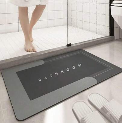 Tapete Banheiro Antiderrapante Absorvente de Secagem Rápida