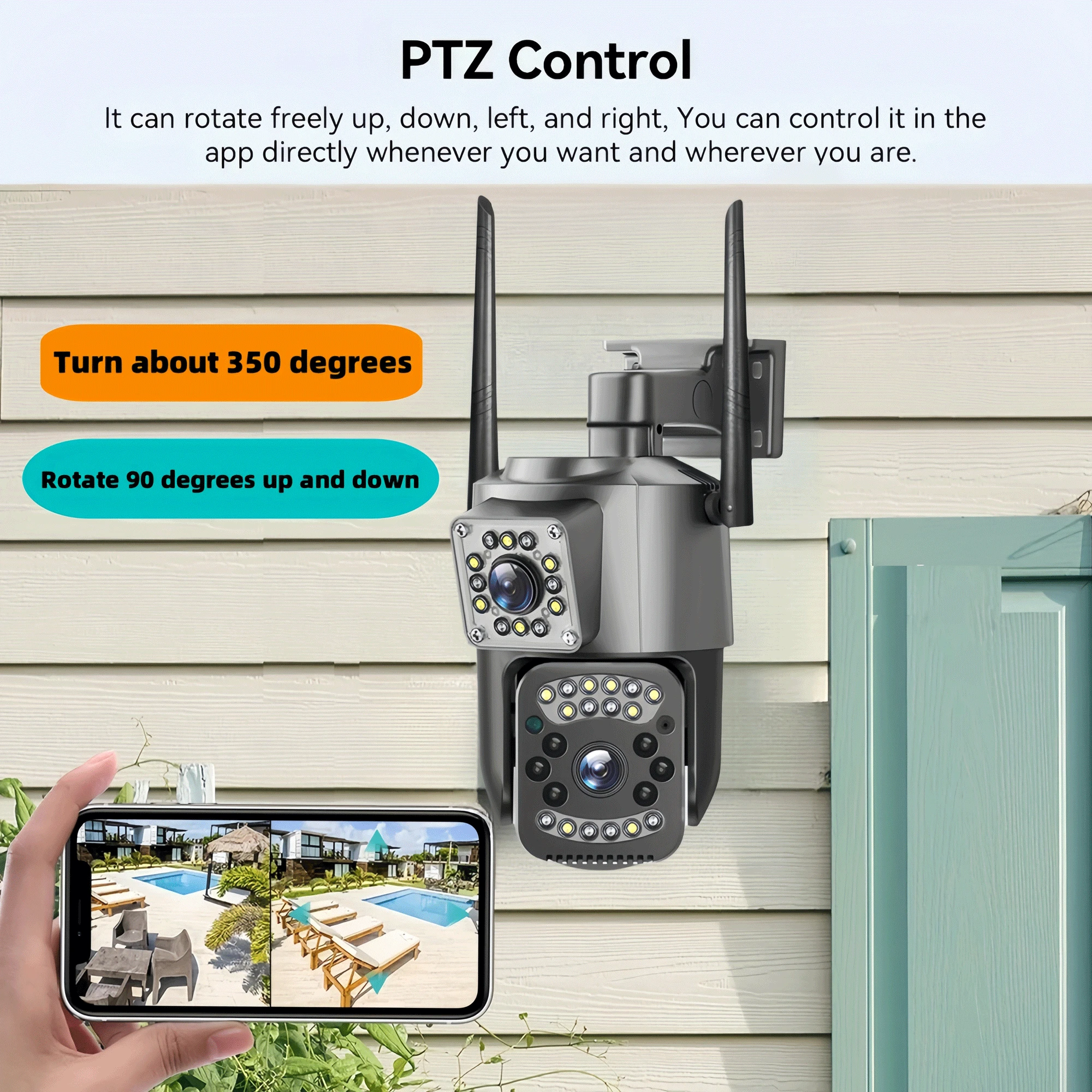 SWVW V380 Pro 4K 8MP 10X Zoom Dual Lens 4G IP Camera Night Vision Ai ...