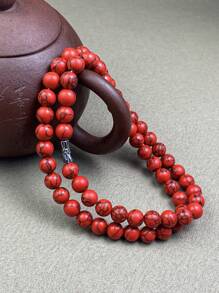 8 毫米畅销天然绿松石项链，彩色绿松石串珠项链，时尚珠宝男女通用礼物 - 項鍊 - 查看 8