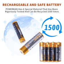 powerKAN Set (Batterie + Ladegerät), PowerKAN 1,2V Ni-MH wiederaufladbare AA & AAA Batterie + NL8 Ladegerät zum wiederaufladenden Entladen, hochwertiges AA 800mAh x8 Stücke & AAA 300mAh x8 Stücke Kombination, USB Schnellladung AA AAA Batterie Ladegerät