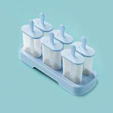1pc Ice Pop Mold, Home Use Summer DIY Ice Lollipop Ice Cream Popsicle Frozen Ice Cube Tray, 6-Cavity Popsicle Maker