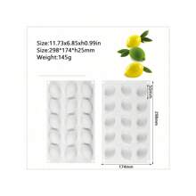Stampo in silicone per mela e limone, per preparare mousse, dessert, pasticcini, cioccolato, budini alla frutta, gelatina, gelato, decorazioni per torte natalizie, antiaderente e facile da sformare, stampi a forma di mela, limone, mango, arancia, banana, lampone, fragola, pesca, cocco, pigna, ananas, utensili da forno natalizi