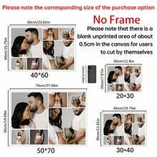 Custom Canvas Collage Photos With Your Photos Poster, Personalized Canvas Wall Art Collage Photo Printing Canvas Decorative Painting, Suitable For Valentine's Day Home Wedding, Home Decoration Collage Painting - 6 Photos, Unframed Gifts Birthday Graduation