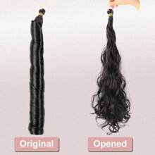 3 Pcs Synthetic French Curl Braiding Hair 22 Inch Loose Wave Braiding Hair Extensions Pre Stretched Crochet Braids For Women