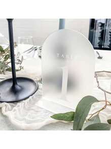 20 piezas de Tarjetas de mesa de recepción de boda en forma de arco, fáciles de ensamblar. Platos de número de mesa Alex portátiles y con escarcha, adecuados como decoración de escritorio para bodas, fiestas, aniversarios, cumpleaños, graduaciones, fiestas de soltera, verano, playas, regreso a la escuela y decoración de habitaciones. - Multicolor - Ver 5