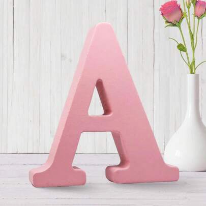 1pc Wooden Decorative Item, Letter Design Home Decor Craft Gifts Birthday Graduation