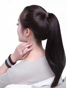 50 pezzi Elastici per capelli neri di base per donna, fermacode per coda di cavallo alta, accessori per capelli adatti per tutte le stagioni e per il ritorno a scuola