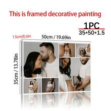 Custom Canvas Collage Photos With Your Photos Poster, Personalized Canvas Wall Art Collage Photo Printing Canvas Decorative Painting, Suitable For Valentine's Day Home Wedding, Home Decoration Collage Painting - 6 Photos, Unframed Gifts Birthday Graduation