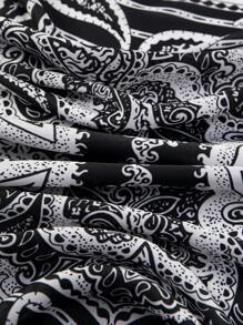 1 Pc Simple Printed 70cm Square Scarf, New Spring Bandana Women Versatile Waistband, Clothing Decoration Headwrap, Fashion Headband - Multicolor - View 4