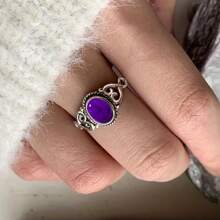 Retro Design High Quality Ring With Red Zirconia Stone, Bohemian Fashion Accessory Matching Daily Clothing And Party Outfits, Perfect Gift For Women, Luxury Jewelry