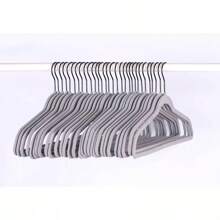 30pk Suit Flocked Hangers - White - View 2