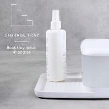 1acYouCopia HideAway Counter Caddy Bathroom Vanity Countertop Organizer Tray With Adjustable Dividers And Lid