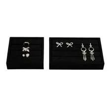 Oirlv New Jewelry Display Tray Microfiber Jewelry Display Organizer Ring Necklace Bracelet Storage Case For Jewelry Showcase