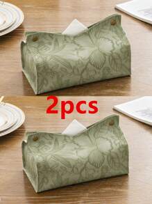 Stück/2 Stücke/5 Stücke/10 Stücke einfarbige Taschentuchbox mit Blumenmuster, PU-Leder geprägt, modern, skandinavisch, V-förmig, wasserdicht, aufrecht stehender Taschentuchhalter für den Schreibtisch, geeignet für Büro, Esszimmer, Bar, Wohnzimmer, Schlafzimmer, Badezimmer, für Zuhause, Küche, Schlafzimmer, Wohnzimmer, Esszimmer, Wohnaccessoires, dekorative Box, Hochzeitsgeschenk für Frauen, für Sommerreisen, Urlaub, Festivals - Khaki - Übersicht 28