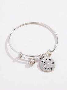 1 Stück modisches Sternzeichen-Scheiben-Armband, minimalistisches Design, geeignet als Geburtstags-/Erinnerungsgeschenk für weibliche Freunde und Familie