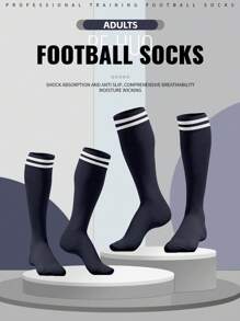 1 Par de calcetines deportivos sobre la rodilla de colores brillantes, 11 estilos, tubo largo anti-arañazos, partición inferior de toalla, resistente al desgaste, antideslizante, absorción de sudor, sin decoloración, estilo de moda sencillo, adecuado para todo tipo de deportes de pelota, apropiado para deportes de primavera