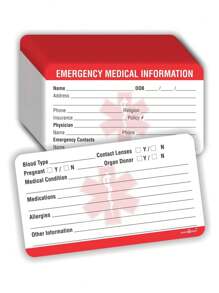 5 Peças/Conjunto Cartões de Identificação de Alerta Médico - Cartões de Informações de Contato de Emergência e Informações Médicas, Acesso Rápido e Segurança, Cartões de Informações, Identidade Médica de Emergência