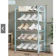 SHOE RACK 5 Tiers Multipurpose 10 Pairs Portable Shoe Organizer GALERIADDD New Good Quality From 2025 - BLACK - View 11