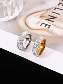 1pc Starry Sky - Aurora Ring. Men's Stainless Steel 18K Gold Vacuum Plated Fashion Ring. The Galaxy On Your Fingertips, Only For The Unique You. Suitable For Daily Gifts, Holiday Gifts, Men's Rings