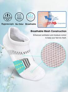 Women Athletic Cushioned Anti-Blister Comfort Running Ankle Socks 5 Pairs